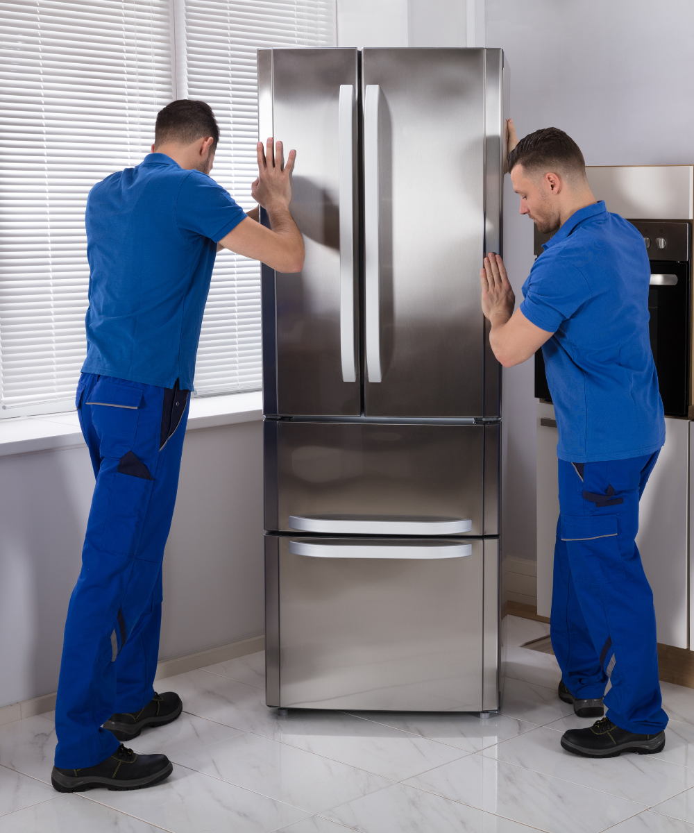 Freezer being moved