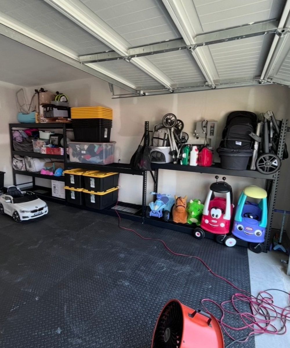 Garage after a junk removal service