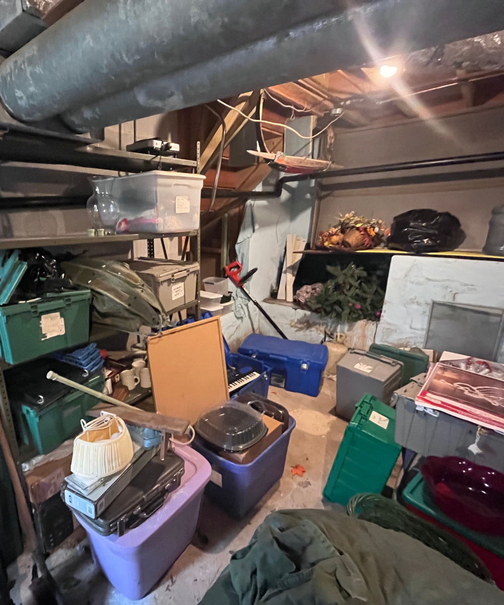 garage before a junk removal service