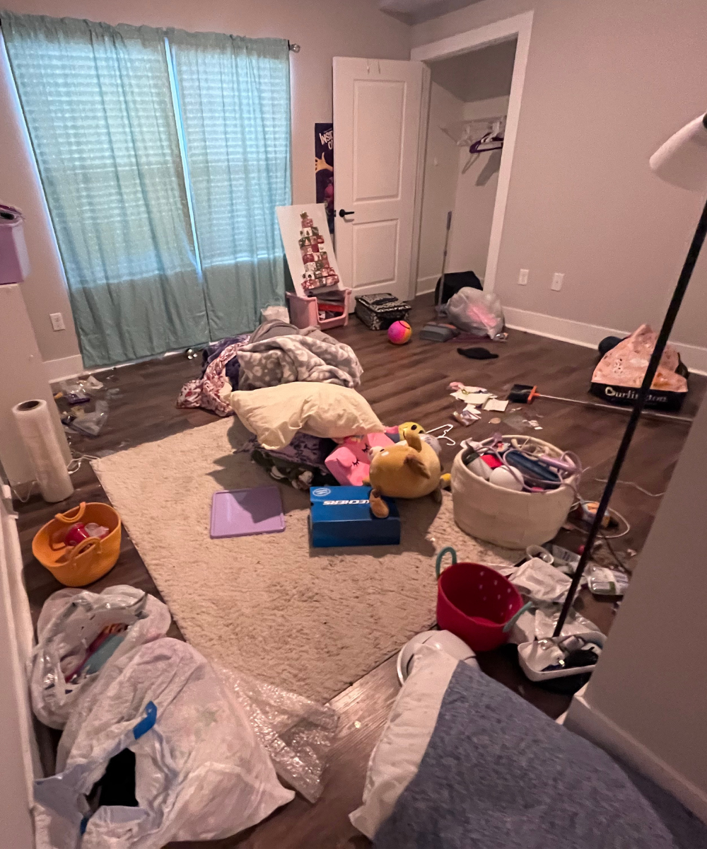 home interior before a junk removal service